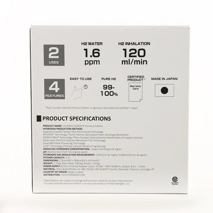 Lourdes Hydrofix Premium Edition - Complete Bundle - Includes a FREE Inhalation Kit & a FREE H2 Bag (savings on total price)